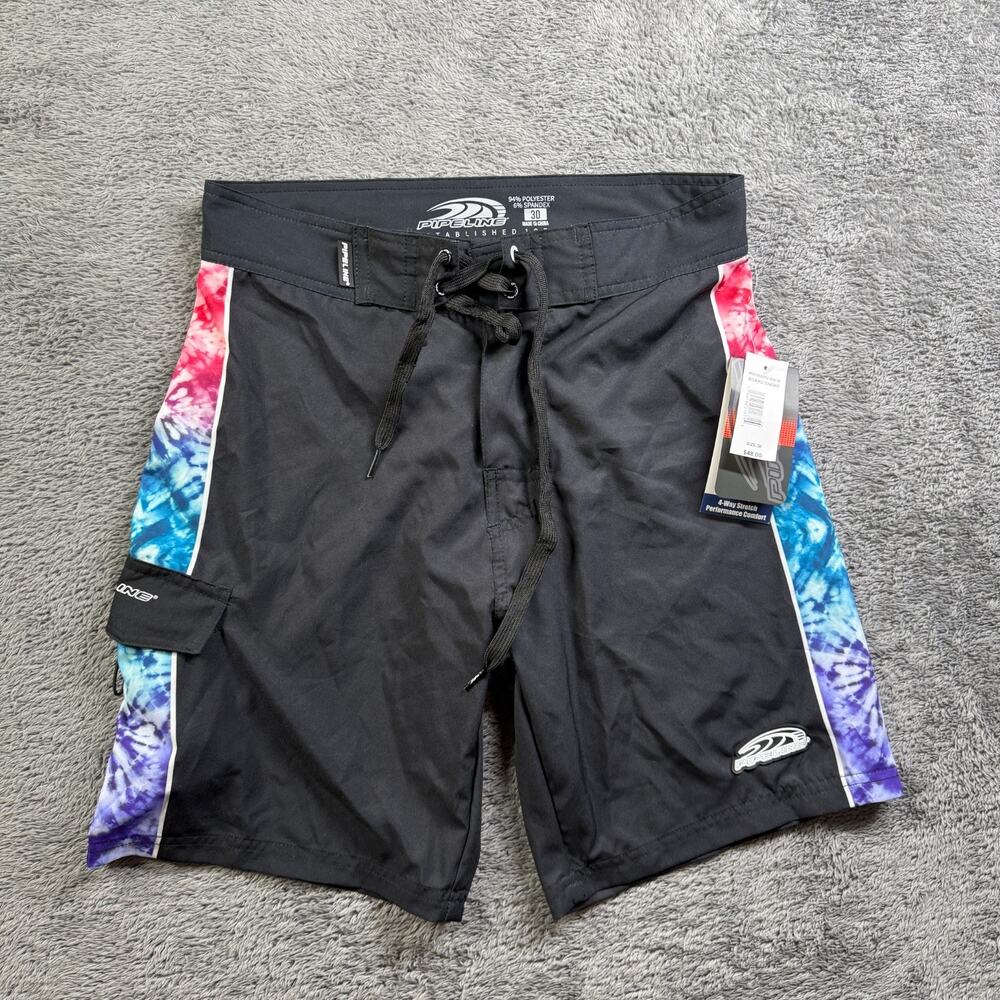 Pipeline NEW Hybrid Swim Trunks Men 30 4Way Stretch Board Shorts Surf Wear